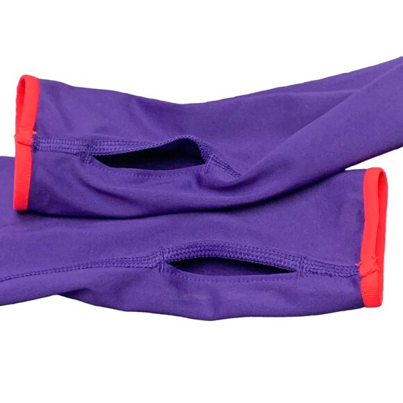 Nike Pro DriFit Purple Geometric Print Cowl Neck Long Sleeve Pullover - Picture 5 of 7